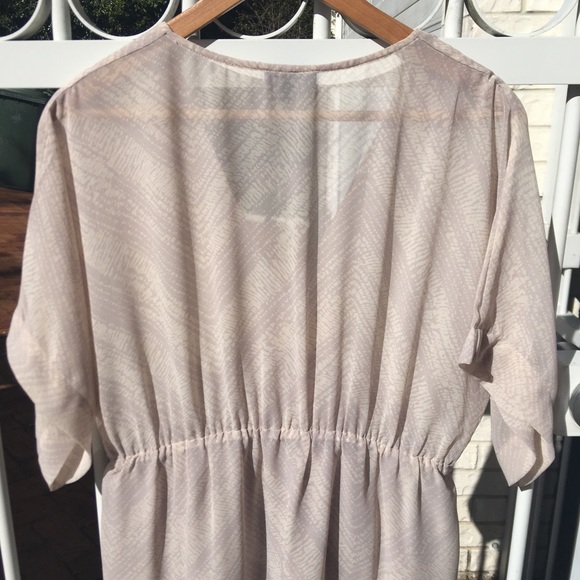 🌟Host Pick🌟 Witchery Beige Loose Fitted Midi Dress Size L/14 - Picture 10 of 15